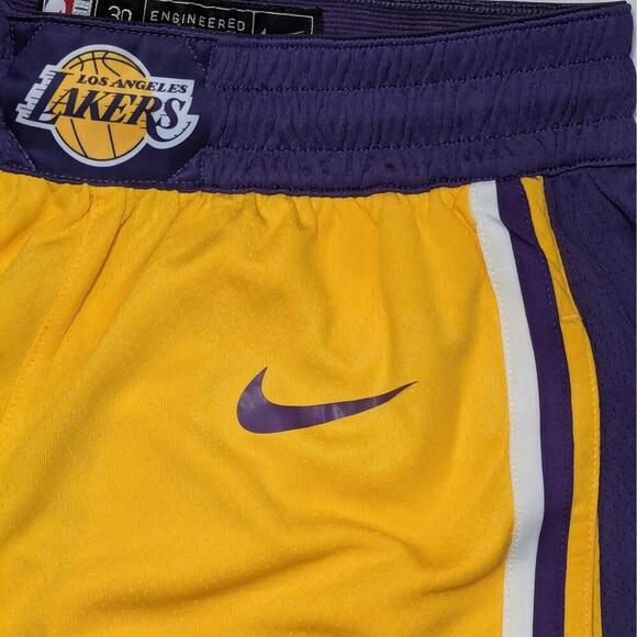 Nike NBA Los Angeles Lakers Swingman Icon Shorts Men’s S NWT - Picture 3 of 8